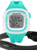 Garmin Forerunner 15 white and teal With Heart Rate Monitor